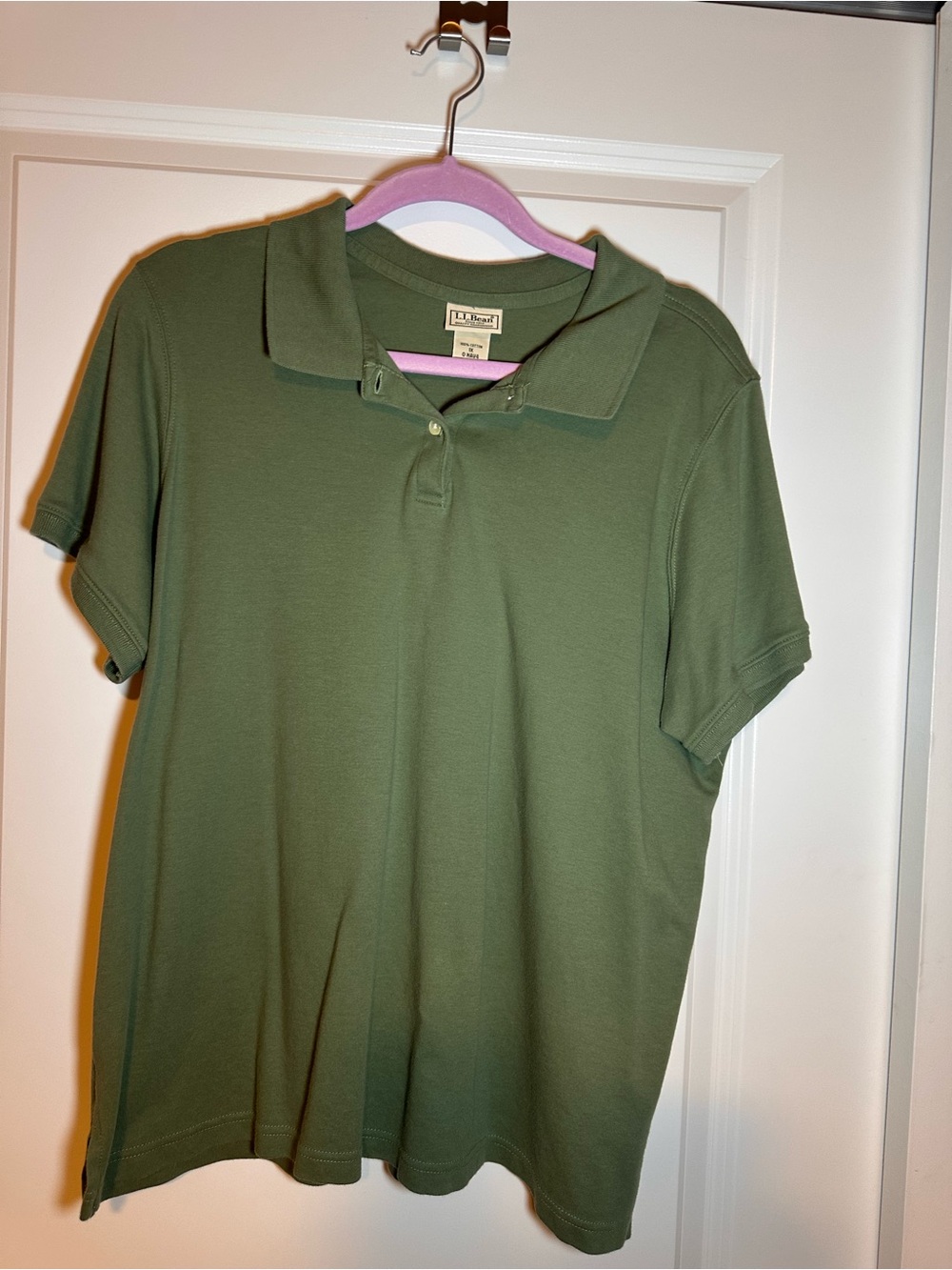 L.L. Bean Olive Crewneck Tee women’s 1XL